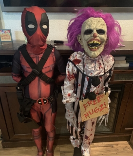 These are my little ones funny story the “clown” doesn’t like to give anyone hugs so this was perfect. 